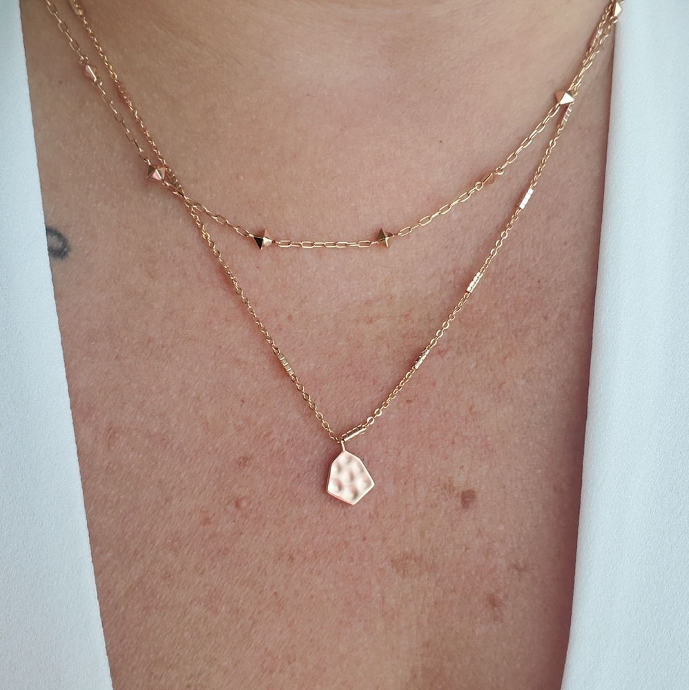 Kendra Scott Clove Rose Gold Multi Strand Neclkace